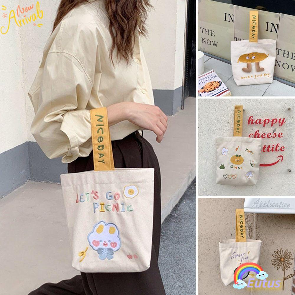 Túi Xách Bucket Đeo Vai Họa Tiết Hoạt Hình Dễ Thương