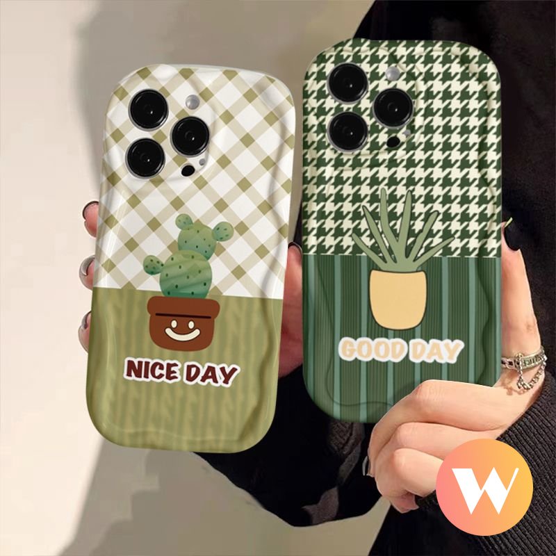 Ốp Điện Thoại Tpu Mềm Họa Tiết Cây Xương Rồng 3D Viền Cong Cho IPhone 11 14 13 12 Pro Max 11 XR 6 6s 7 8 Plus X XS Max SE 2020