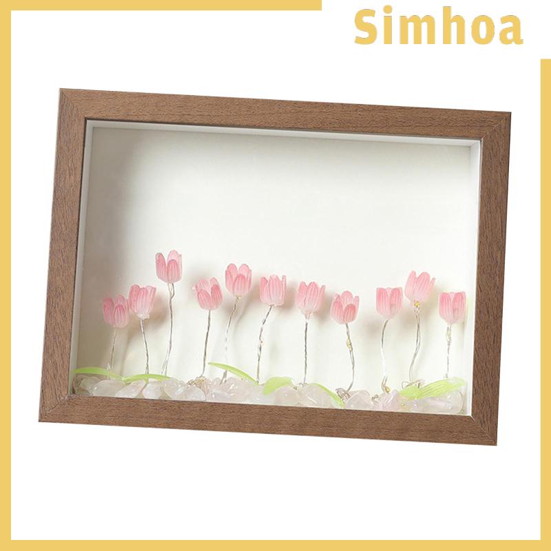 Khung Ảnh Bằng Gỗ 6inch Có Đèn Ngủ Tiện Dụng DIY