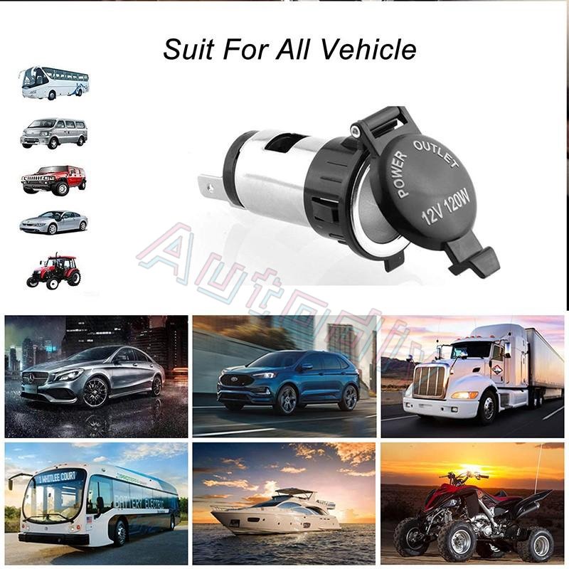 Ổ CắM BậT LửA 12-24V / 120-250W ChốNg NướC Cho Xe Hơi / Xe MáY / TàU ThủY