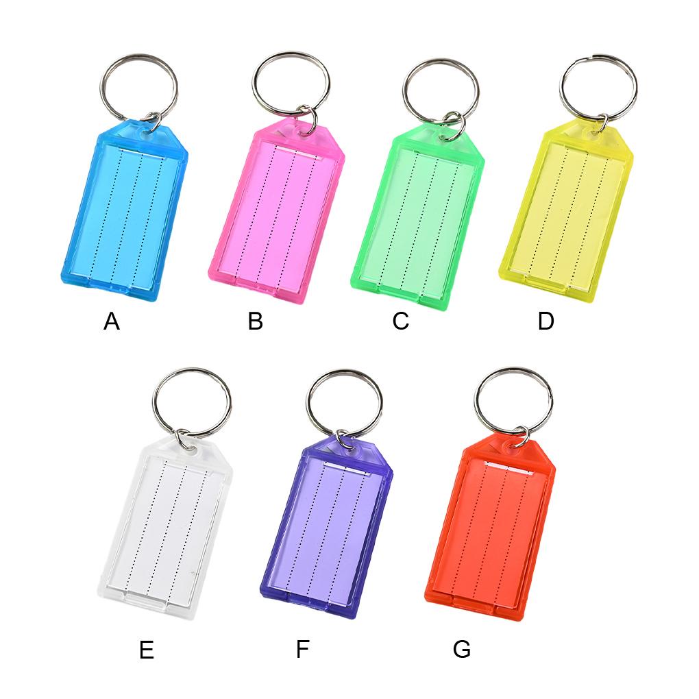 Set 20 Thẻ ID Bằng Nhựa Nhiều Màu Gắn Móc Khóa Tiện Dụng