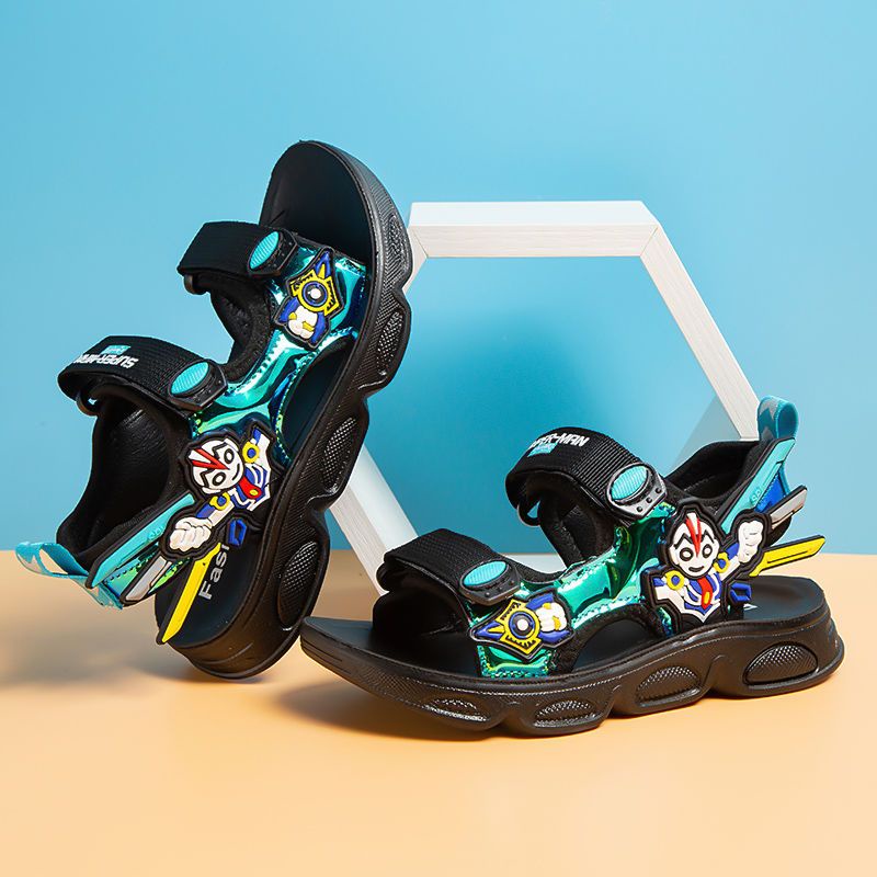 CALOBABYSIÊU KHUYẾN MÃIGiày Sandal Đế Mềm Hở Ngón In Hình Ultraman Thời Trang Cho Bé Trai