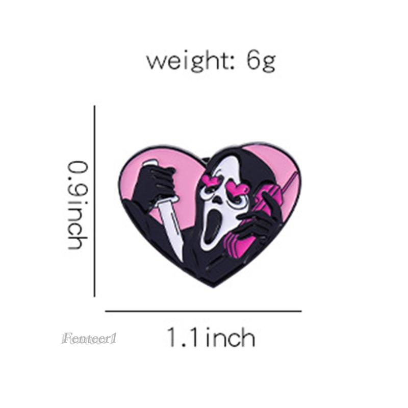 [Fenteer1] Trâm Cài Áo Bằng Kim Loại Hình Hoạt Hình Halloween Dễ Thương Cho Áo Khoác Nón