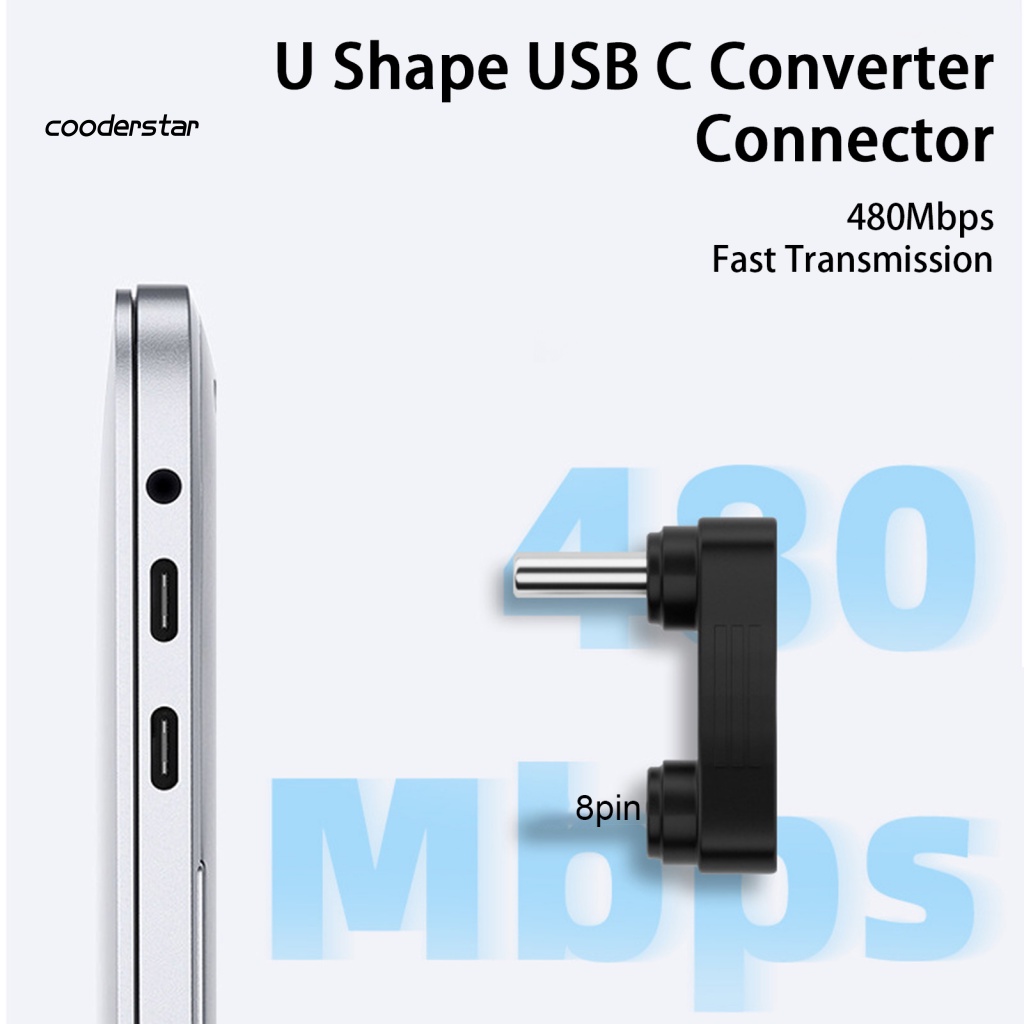 Bộ Chuyển Đổi USB C Tản Nhiệt Nhanh Hình Chữ U Nhỏ Gọn