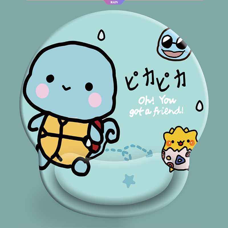 Tấm Lót Chuột 3D Hình Hoạt Hình Pikachu StellaLou Stitch Squirtle ShellieMay Chống Trượt Cho Máy Tính Văn Phòng