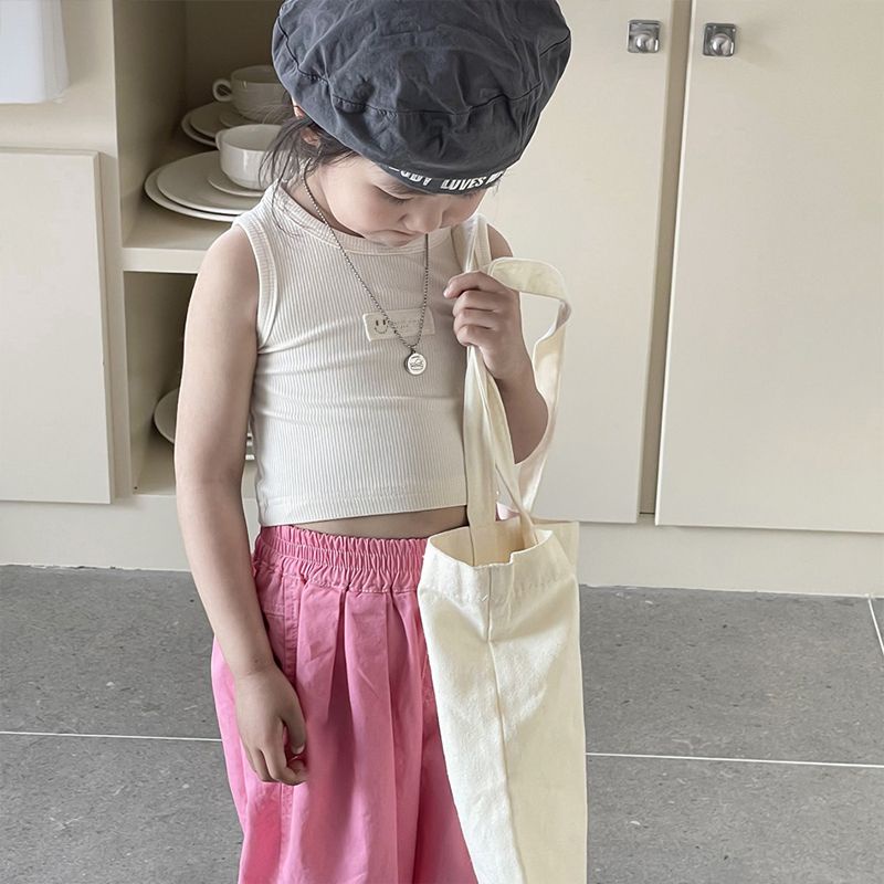 Áo Thun Không Tay Thời Trang Mùa Hè Mỹ 2023 Dễ Thương Dành Cho Bé Gái