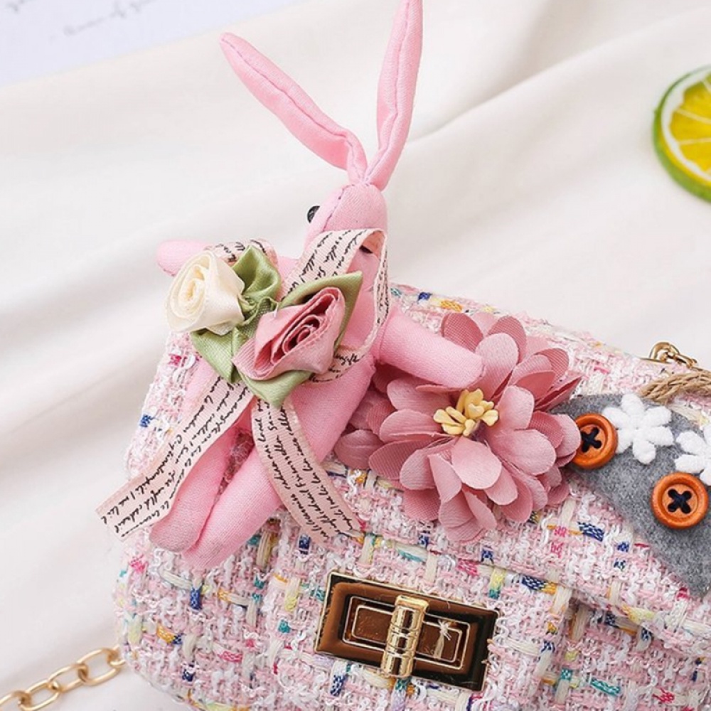 Túi Đeo Chéo Mini Đính Hoa Ngọc Trai Dễ Thương Cho Bé Gái
