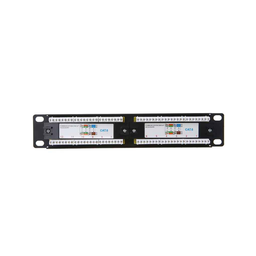 Bảng Điều Khiển Mạng Gắn Tường 12 Cổng GL-4013 Cat6 Kèm 4 Vít
