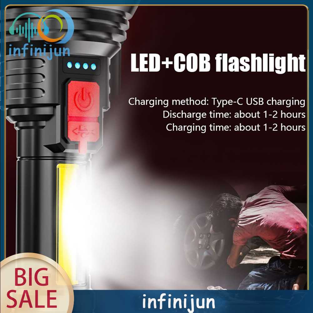 Đèn Pin LED 350LM COB 4 Chế Độ Sáng Tiện Dụng