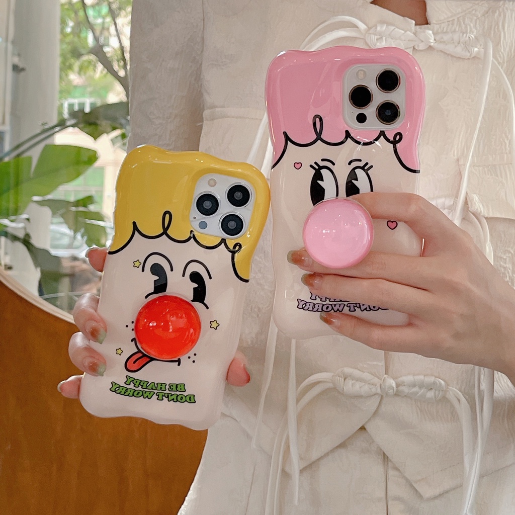 Ốp Điện Thoại TPU Chống Sốc Có Giá Đỡ Hình Chú Hề Cho IPhone 14 13 12 11 Pro Max