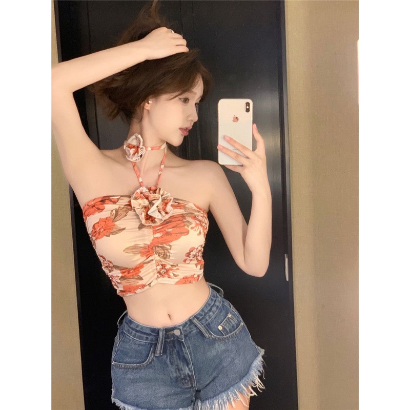 Áo Ống Ngắn Sát Nách Màu Trơn Kiểu Desire Thời Trang Mùa Hè 2023 Quyến Rũ Cho Nữ