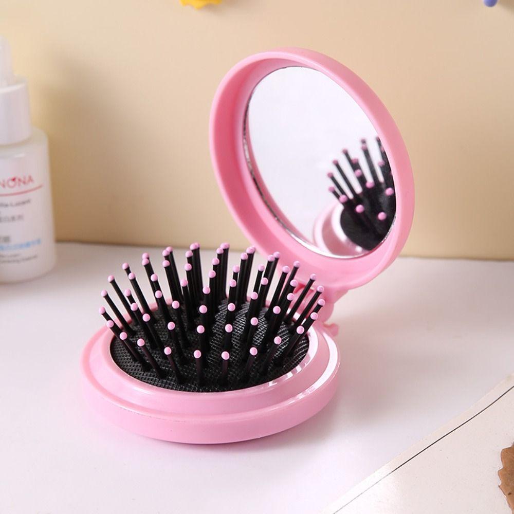 CLEOES Lược Chải Tóc Xoăn Kèm Gương Mini Kiểu Dáng Hoạt Hình Dễ Thương