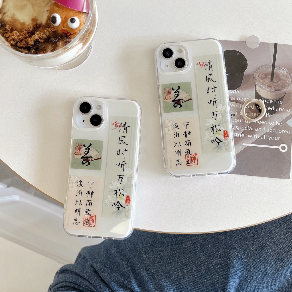 Ốp Lưng Chống Sốc Có Dây Đeo Cổ Tay Phong Cách Trung Hoa Cho Apple IPhone 14 13 12 11 Pro Max