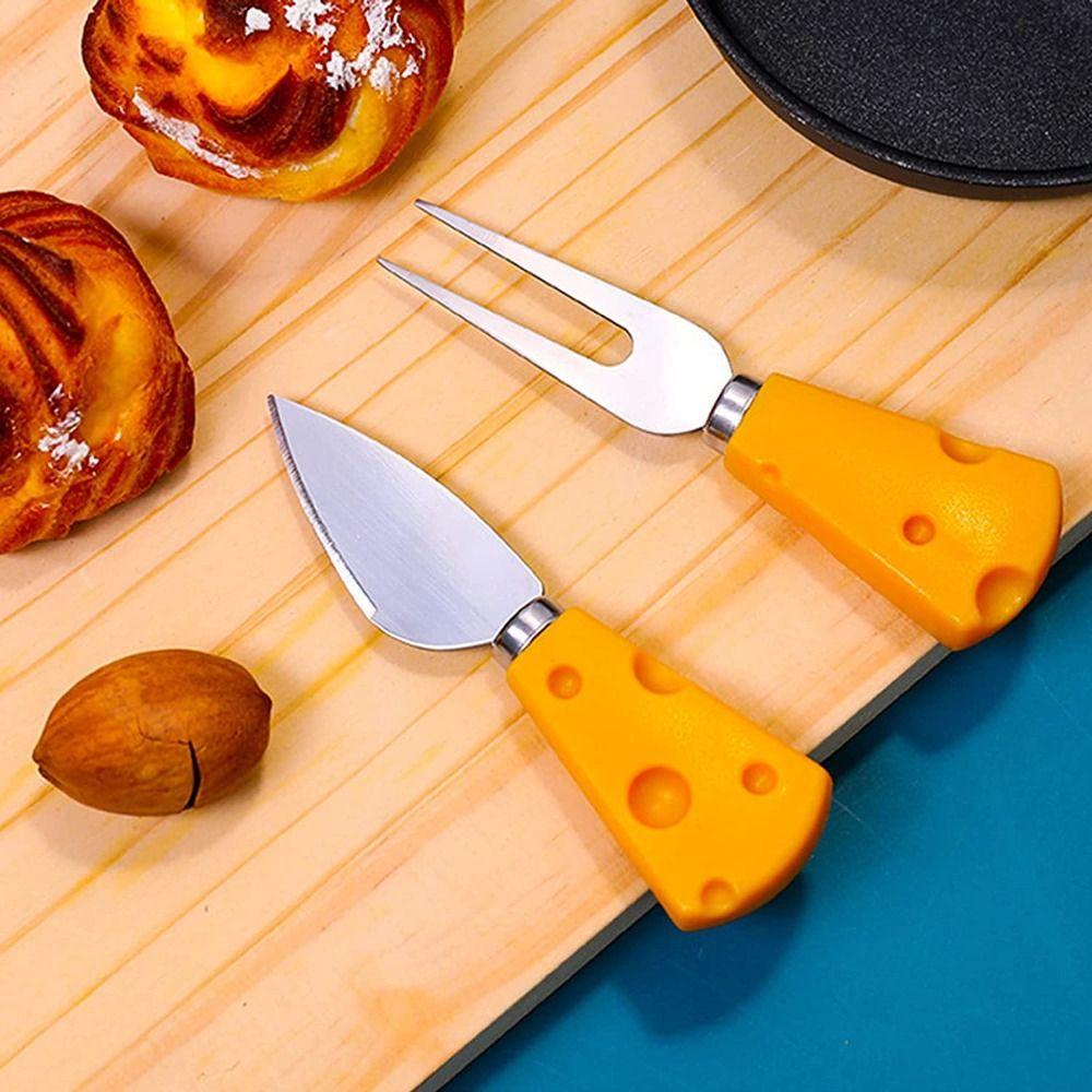 Muỗng Nĩa Cắt Phô Mai / Trái Cây Đầu Phẳng Tiện Dụng Mang Theo Du Lịch Cắm Trại
