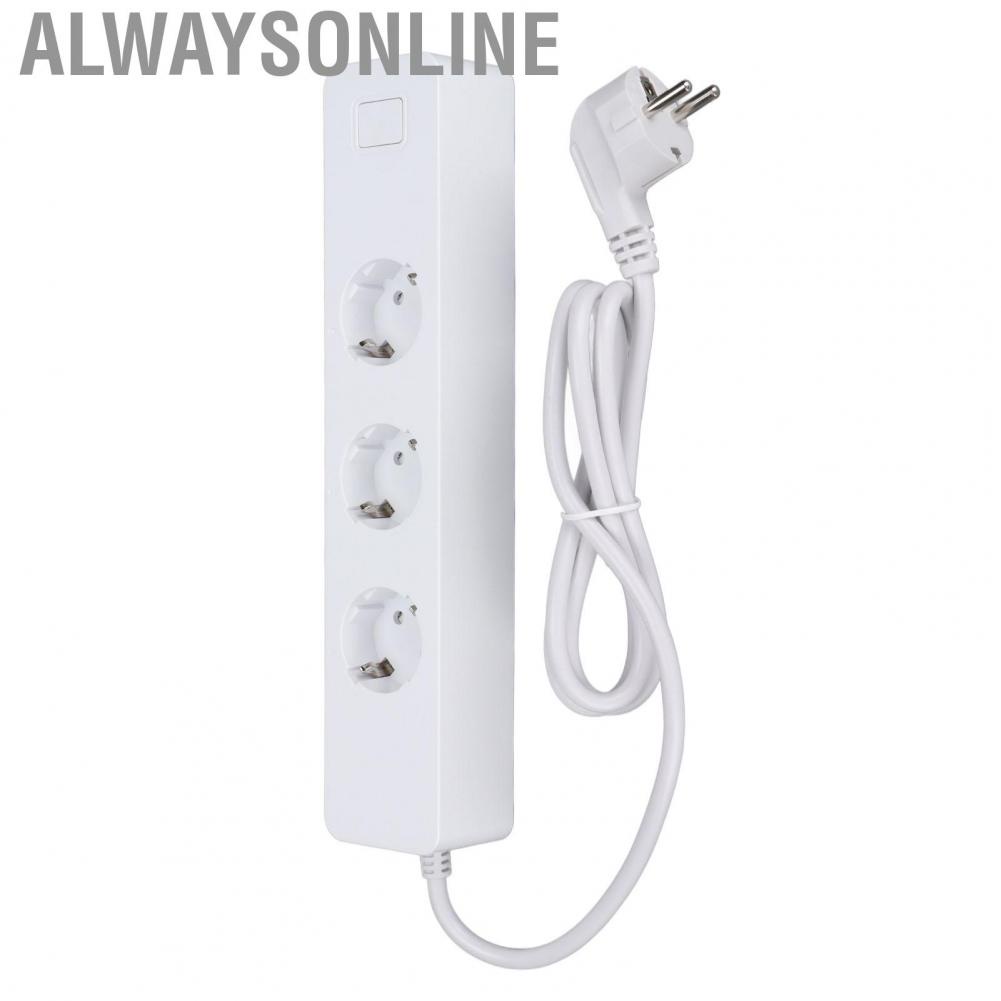 Alwaysonline Smart Multiple Socket  Safe Easy Installation Intelligent Power Strip Voice Control for Office Elderly Disabled Home