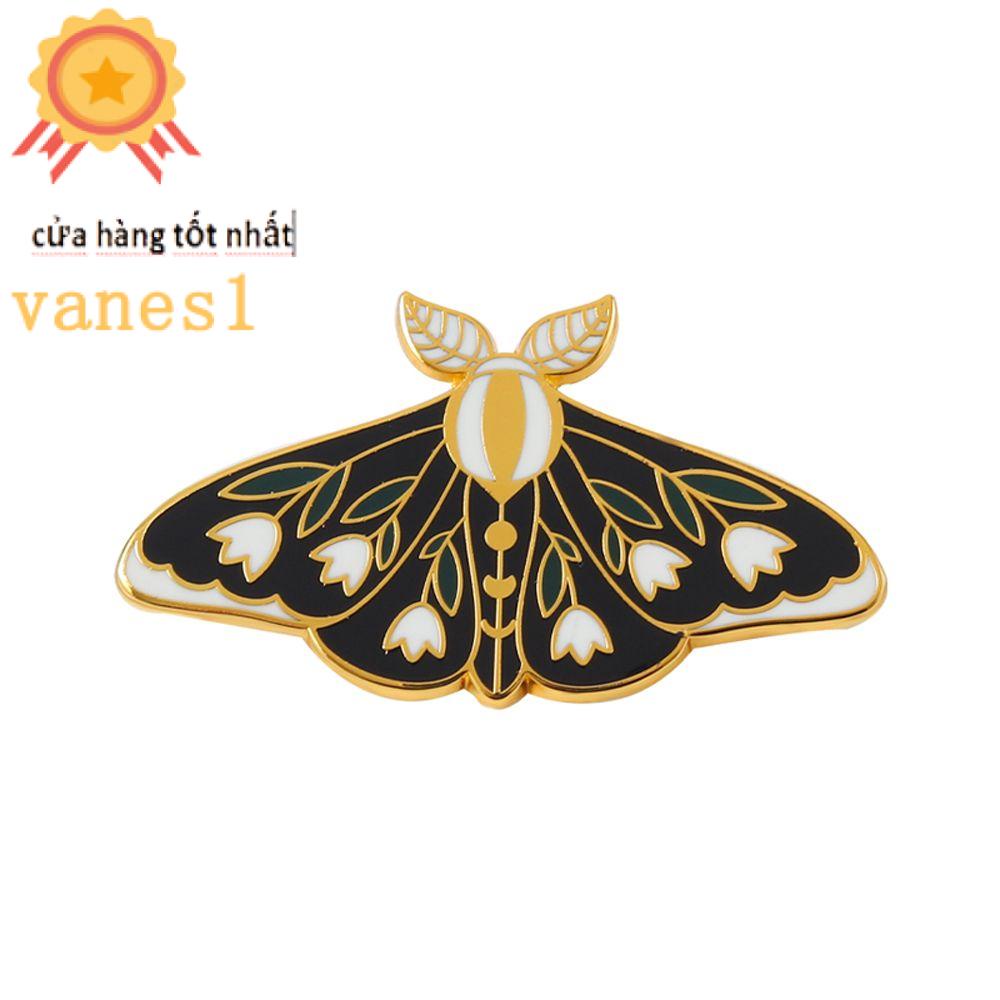 Vanes1 Ghim Cài Cổ Áo Tráng Men Hình Bướm Hoạt Hình Côn Trùng Màu Đen Cá Tính Làm Quà Tặng Cho Trẻ Em