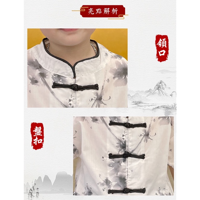 Bộ Trang Phục Hai Mảnh Phong Cách Hanfu Nhật Bản Hàn Quốc Mới 2023 Cho Bé Trai
