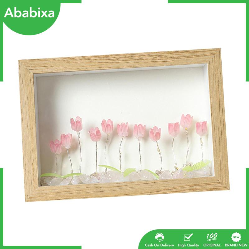 Khung Ảnh Bằng Gỗ Phát Sáng Trong Đêm Kích Thước 10.1x15.2cm Trang Trí Bàn Tiệc Cưới DIY