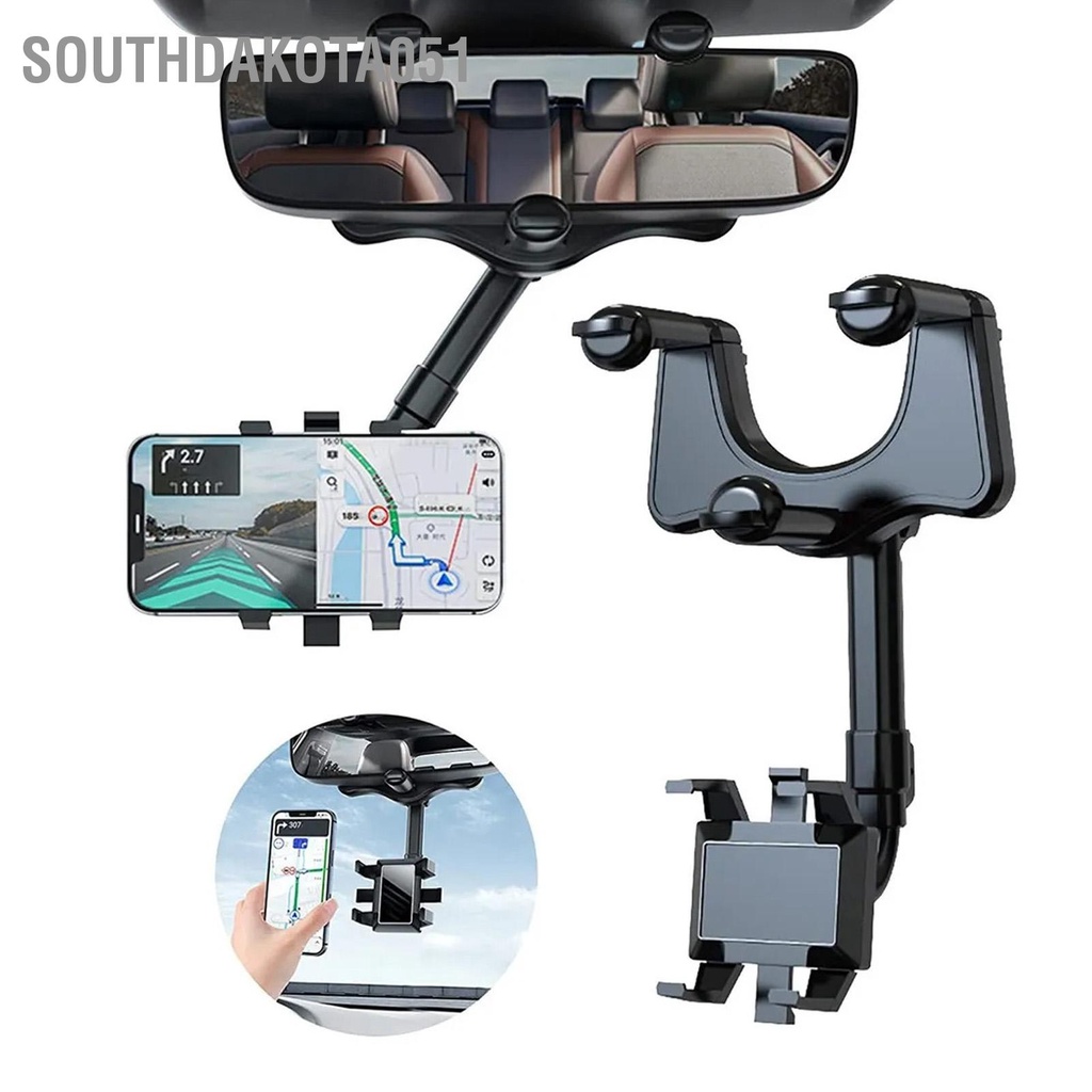 Southdakota051 Gương Chiếu Hậu Ô Tô Gắn Điện Thoại Xoay 360 Độ Giá Đỡ Đa Năng Phù Hợp Cho