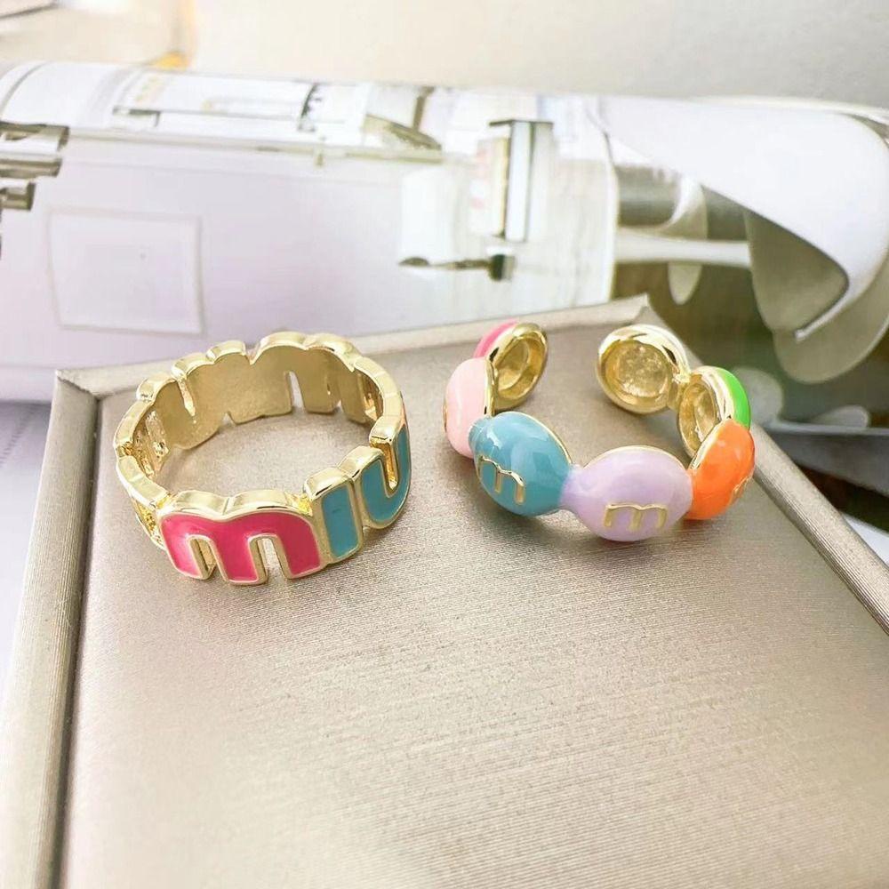 SOMEDAYZL Nhẫn Hở Hình Trái Tim Đơn Giản Phong Cách Hàn Quốc Cho Nữ