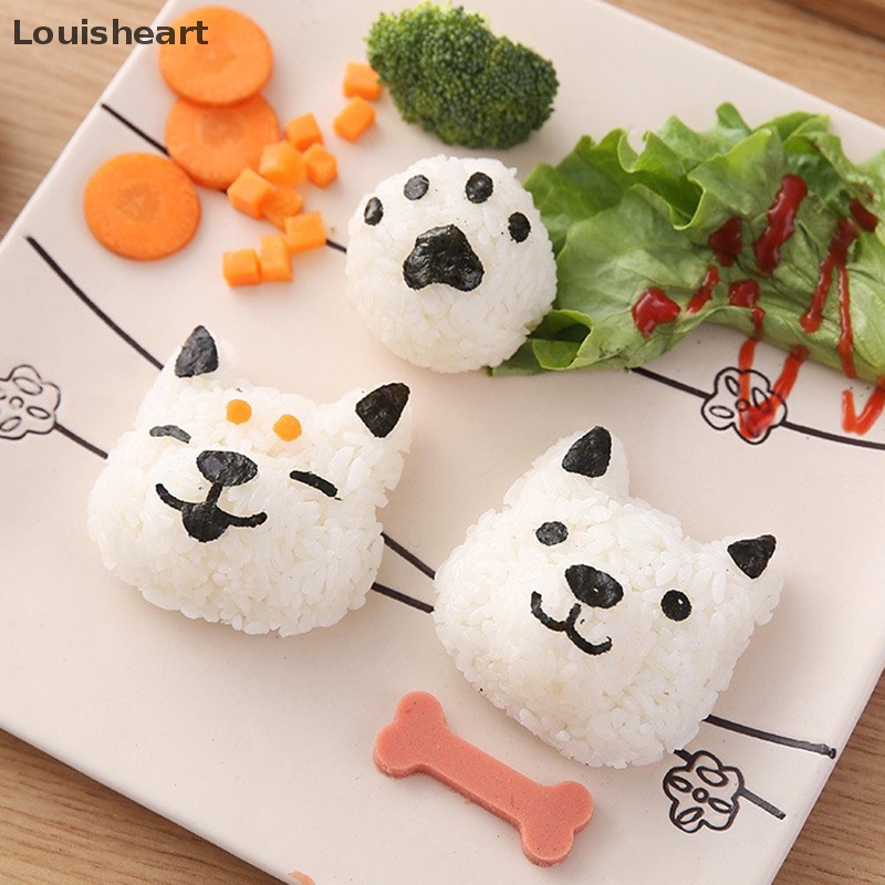 Khuôn Làm Cơm Bento Sushi Bento Hình Mèo Hoạt Hình Dễ Thương DIY