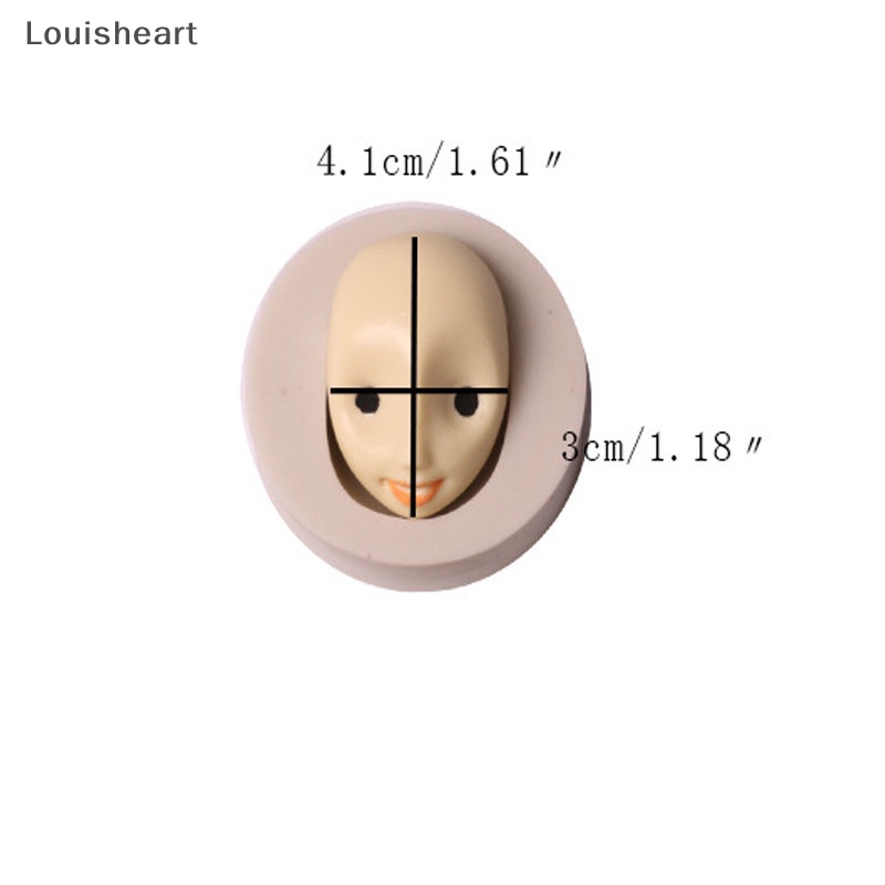 Khuôn Làm Bánh Bằng Silicon Polymer Hình Búp Bê Mặt Em Bé Louisheart TFG