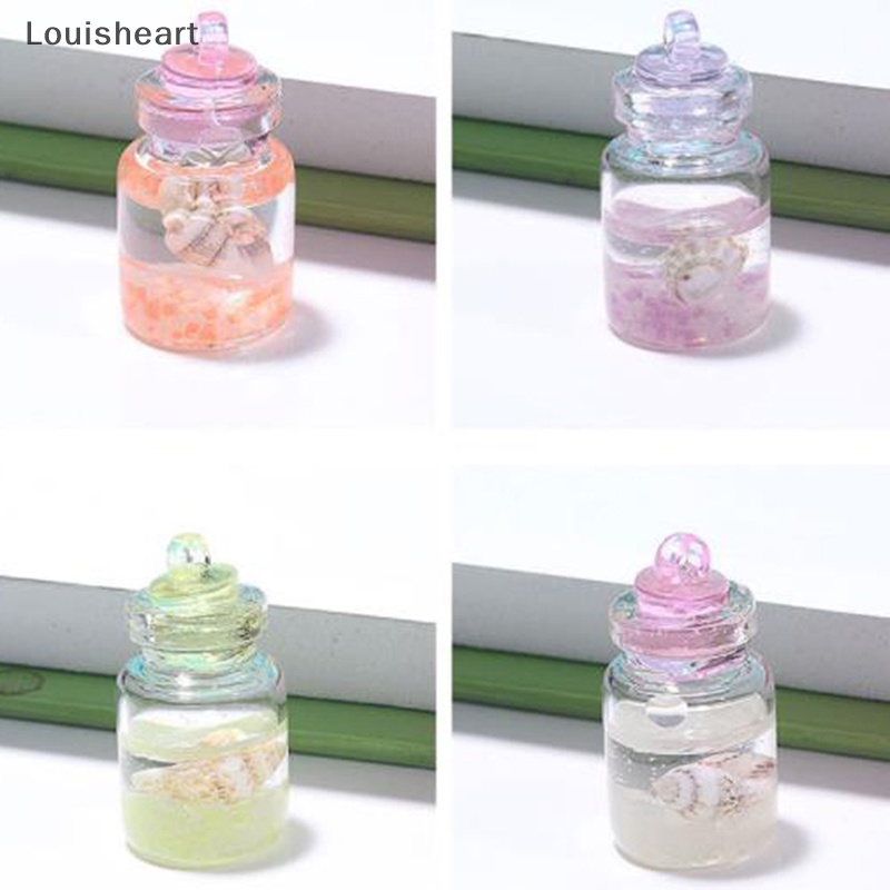 Set 5 Bình Thủy Tinh Louisheart Mini Có Móc Khóa Hình Con Ốc Phát Sáng Độc Đáo