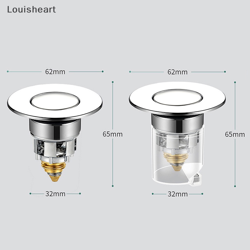 Louisheart Đĩa Gắn Bồn Rửa Mặt Dạng Nhấn Chống Rò Rỉ Tiện Dụng