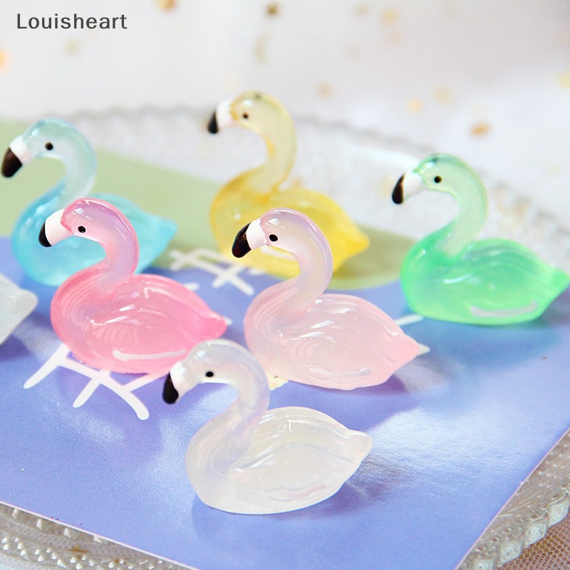 Louisheart Mô Hình Thiên Nga Phản Quang Mini Bằng Nhựa resin Dùng Trang Trí