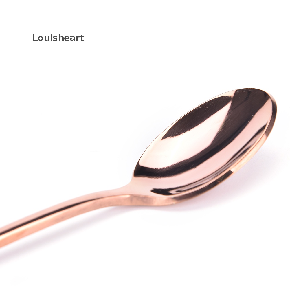 Muỗng Cà Phê Tay Cầm Dài Bằng Thép Không Gỉ Louisheart