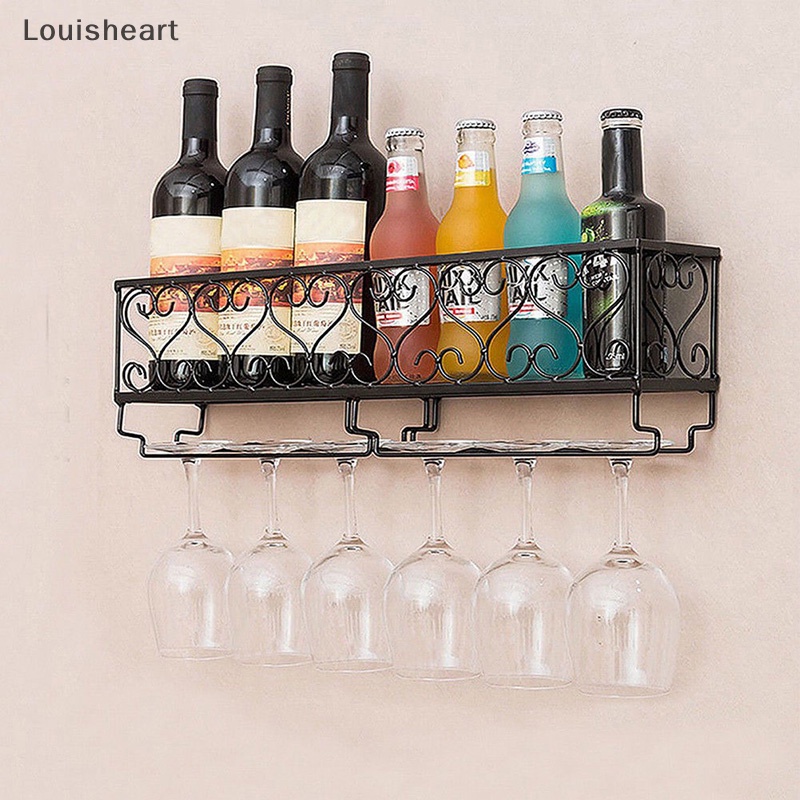 Giá Đỡ Chai Rượu Gắn Tường Bằng Sắt Louisheart TFG