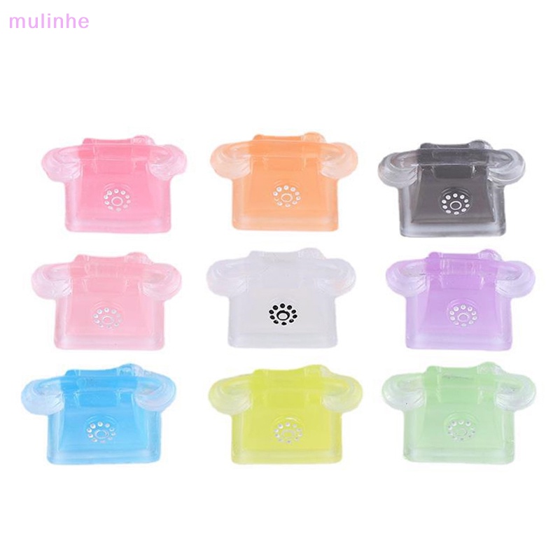 Set 2 Mặt Dây Chuyền Mini Bằng Resin Dạ Quang DIY Cho Điện Thoại