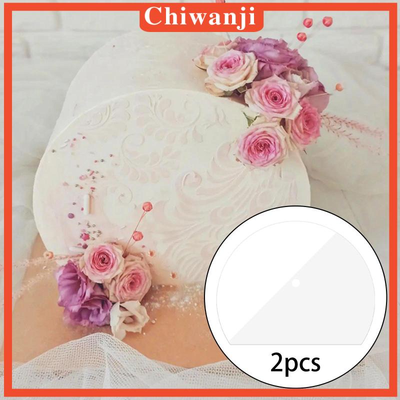 Set 2 Dụng Cụ Làm Mịn Viền Bánh Kem Trong Suốt DIY