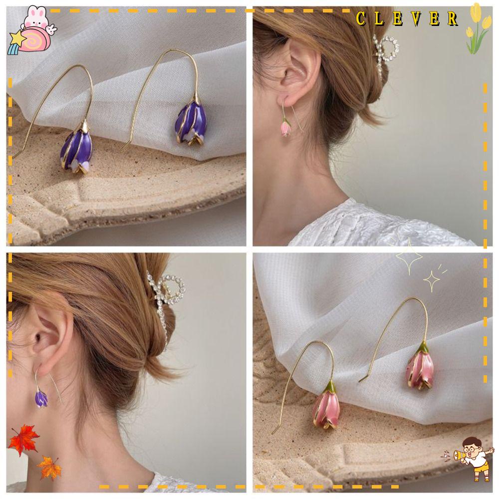 Khuyên Tai Hình Hoa Tulip Thanh Lịch Thời Trang