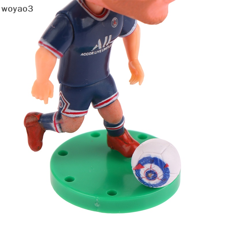 Đồ trang trí Cầu Thủ Bóng Đá Messi Neymar Mbappe Ronaldo 6.6cm Bằng PVC 3