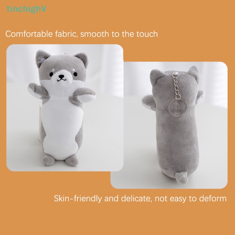 [TinchighV] Móc Khóa Chó Akita Nhồi Bông Dễ Thương Sáng Tạo Thời Trang Trang Trí Ba Lô / Túi Xách / Quà Tặng Cho Bé Gái [