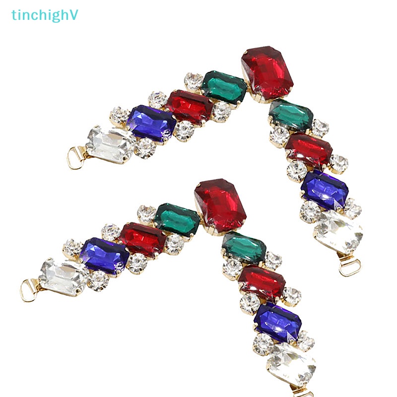 1 Cặp Đầu Nối Dây Xích Đính Đá Trang Trí Quần Áo / Bikini DIY