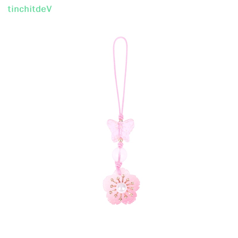 [TinchitdeV] Dây Đeo Điện Thoại Cổ Điển Mặt Dây Hình Hoa Bướm Dễ Thương Cho Nữ Trang Trí Túi Xách Sách [Mới]