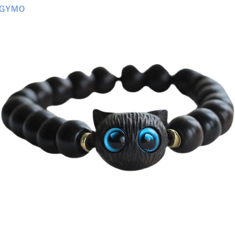 [cxGYMO] Vòng Tay Chuỗi Hạt Đen Hình Mèo Anime Dễ Thương Làm Quà Tặng Trang Sức Thời Trang Cho Cặp Đôi HDY