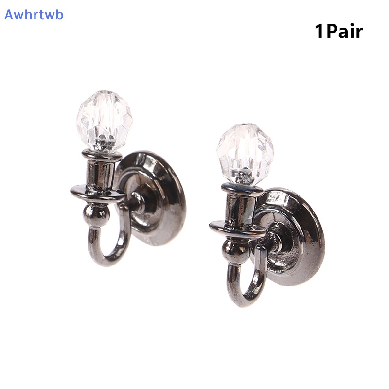 1 Cặp Đèn Gắn Tường Trang Trí Nhà Búp Bê Tỉ Lệ 1: 12 Mới