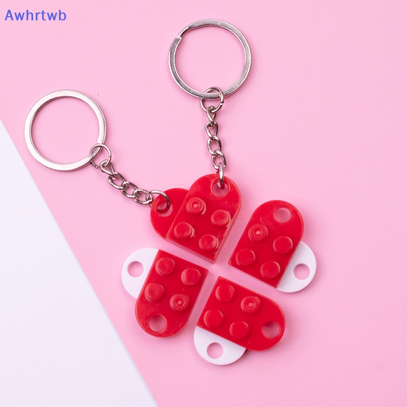 Set 2 Móc Khóa Hình Khối Xây Dựng Cho Cặp Đôi Mới