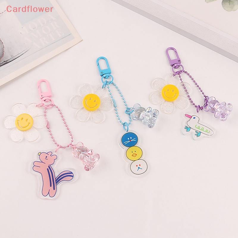 Móc Khóa Hình Hoa Hướng Dương Màu Kẹo Ngọt Bằng Acrylic Dễ Thương Mới