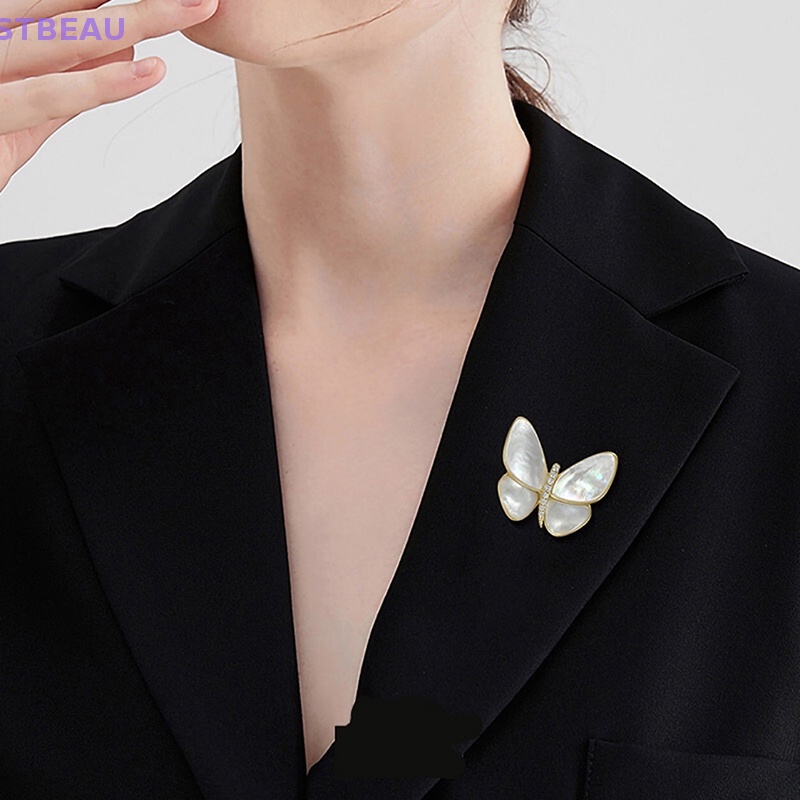 1 Huy Hiệu Cài Áo Hình Bướm Đính Đá Thời Trang