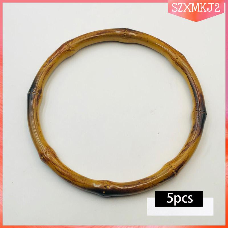 Set 5 Túi Xách Macrame Đan Tre Giả DIY Có Tay Cầm szxmkj2