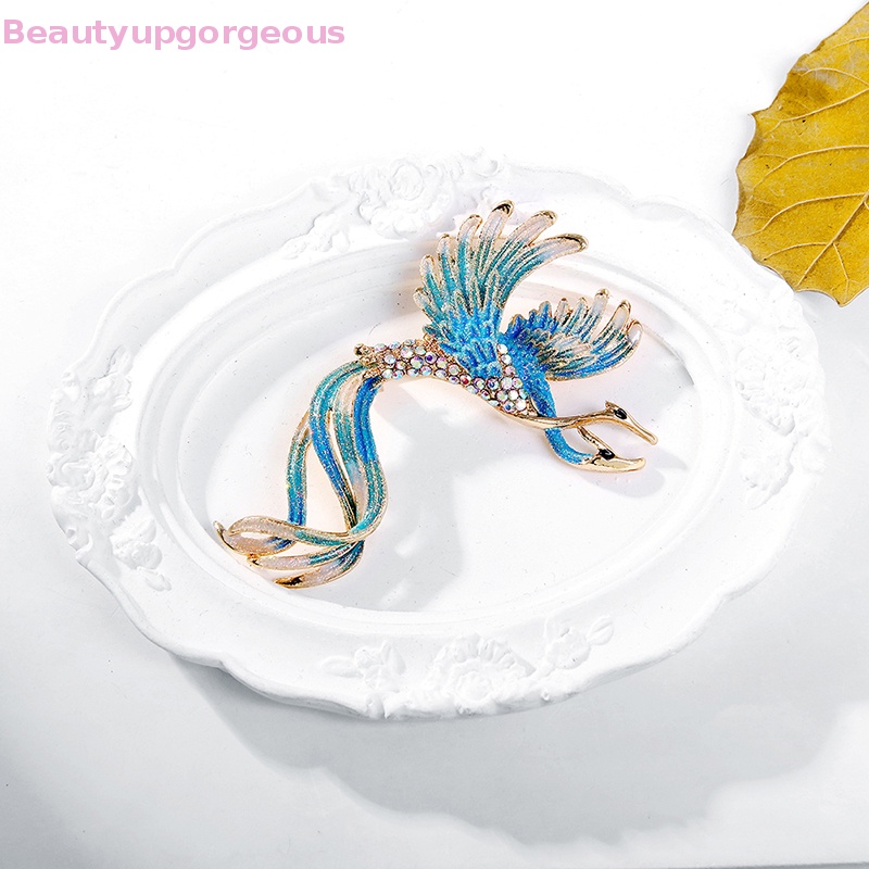 Ghim Cài Áo Hình Chim Phượng Hoàng Đính Đá Thời Trang Cho Nữ