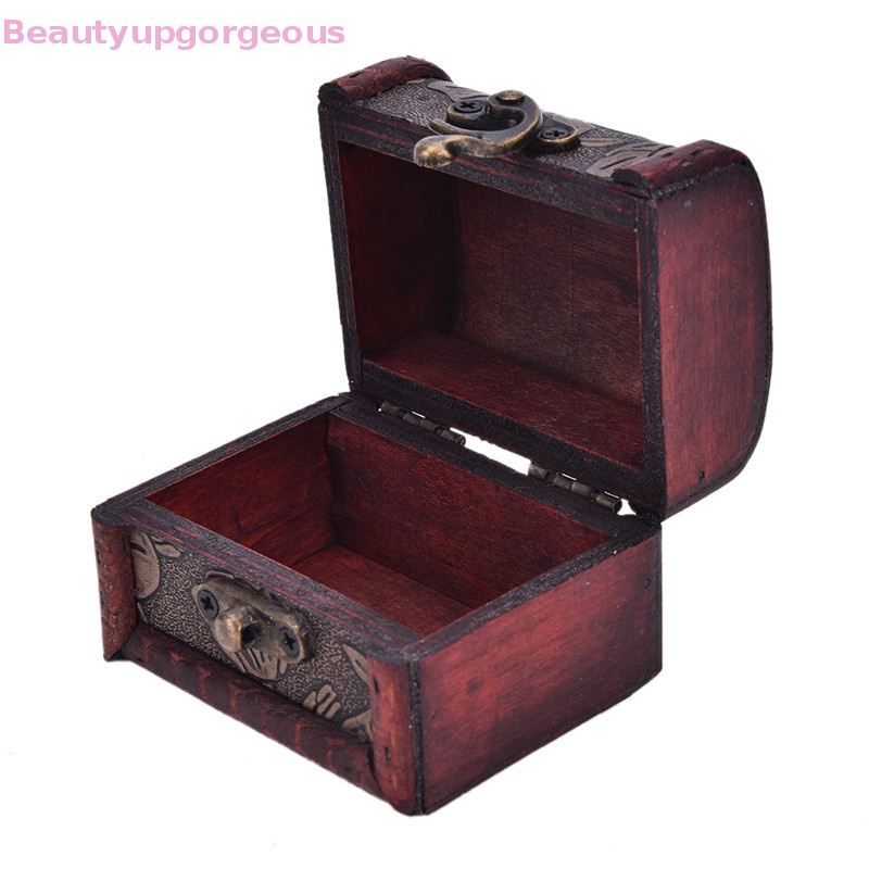 [Beautyupgorgeous] Hộp Đựng Trang Sức Bằng Gỗ Phong Cách Vintage
