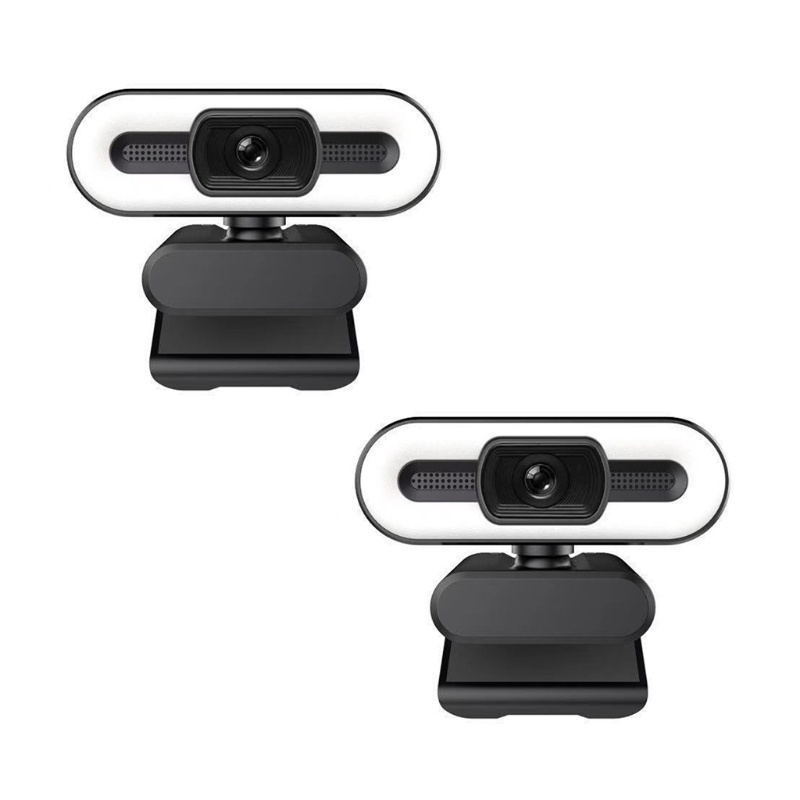 Webcam 2K 1080P Tự Động Lấy Nét Tích Hợp Mic Kèm Đèn Đầu Cắm USB Cho Máy Tính Laptop