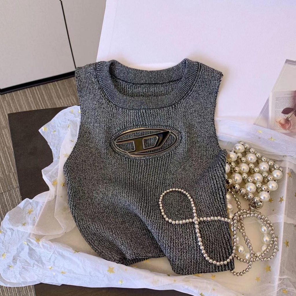 Áo Hai Dây Mùa Hè 2023 Dáng Ngắn Phong Cách Pháp Gợi Cảm Cho Nữ