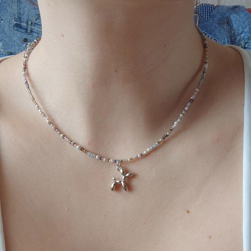 Vòng cổ Ngắn Mặt Hình Chú Chó Và Bong Bóng