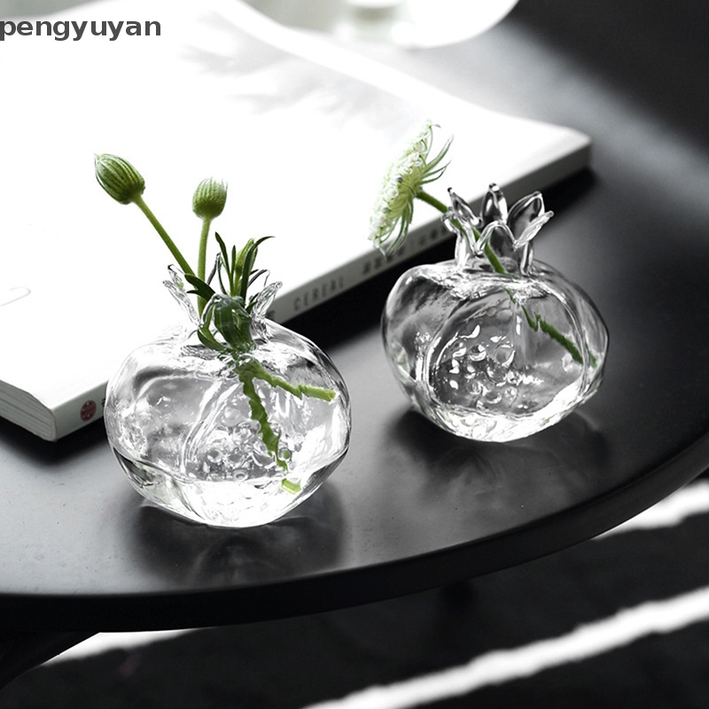 Bình Hoa Bằng Thủy Tinh Hình Quả Lựu Trang Trí Nhà Cửa